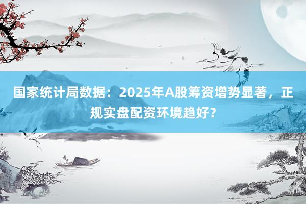 国家统计局数据：2025年A股筹资增势显著，正规实盘配资环境趋好？