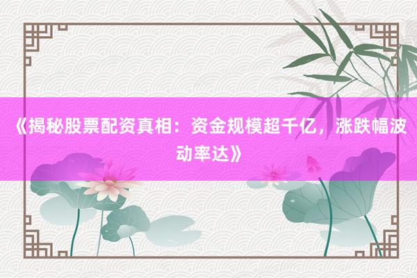 《揭秘股票配资真相：资金规模超千亿，涨跌幅波动率达》
