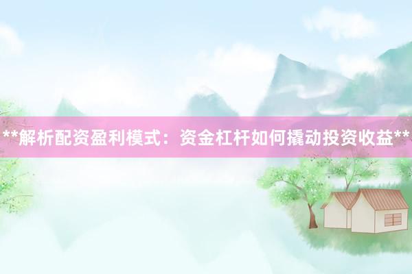**解析配资盈利模式：资金杠杆如何撬动投资收益**