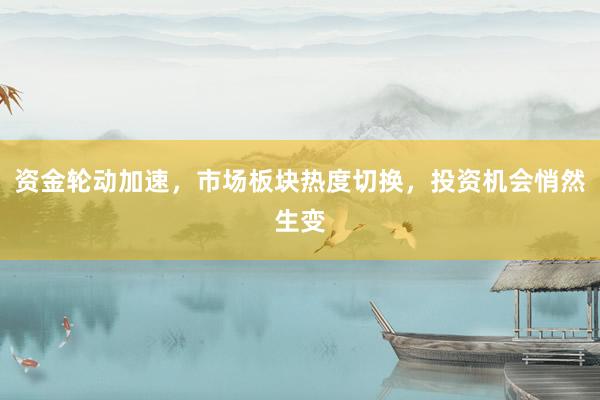 资金轮动加速，市场板块热度切换，投资机会悄然生变