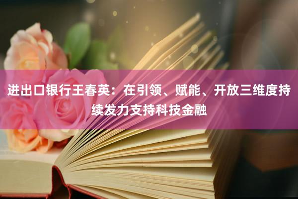 进出口银行王春英：在引领、赋能、开放三维度持续发力支持科技金融