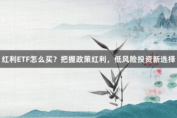 红利ETF怎么买？把握政策红利，低风险投资新选择