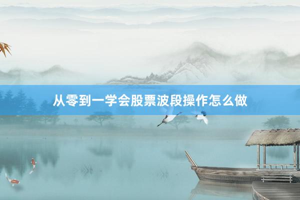 从零到一学会股票波段操作怎么做