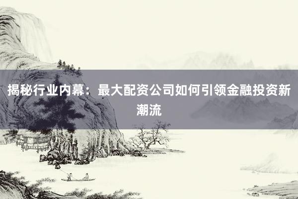 揭秘行业内幕：最大配资公司如何引领金融投资新潮流