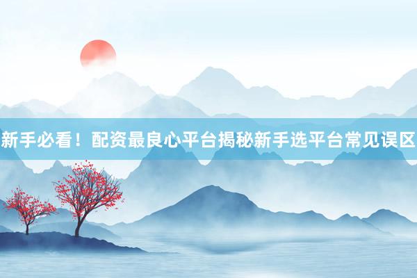 新手必看！配资最良心平台揭秘新手选平台常见误区