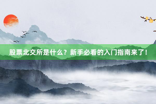 股票北交所是什么？新手必看的入门指南来了！