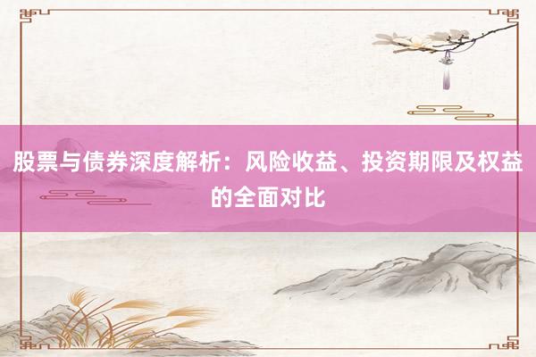 股票与债券深度解析：风险收益、投资期限及权益的全面对比